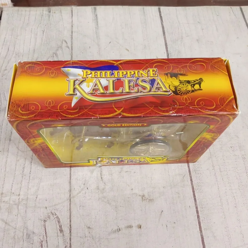 OPEN BOX - Philippine Kalesa Die-Cast Horse Drawn Carriage - GOLD EDITION 6 in